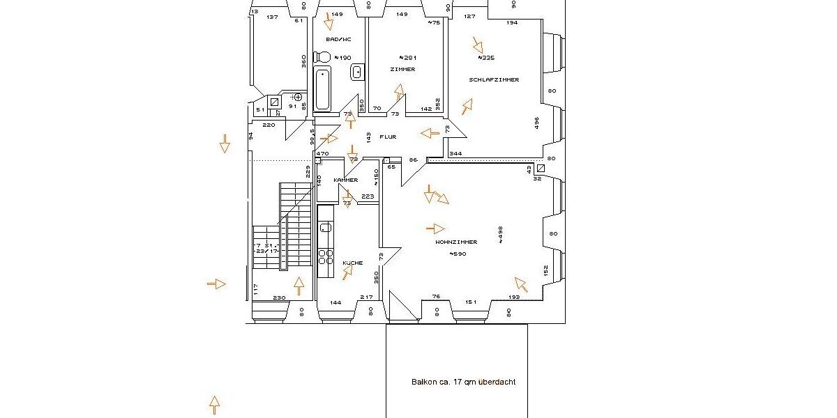 Etagenwohnung Alfeld (Leine) - 3 Zimmer, 90 m&sup2;, 450&euro; | Angebot:26505099