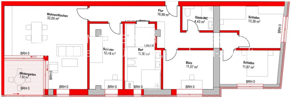 Etagenwohnung Leipzig Ost - 5 Zimmer, 123 m&sup2;, 1.543&euro; | Angebot:26102856