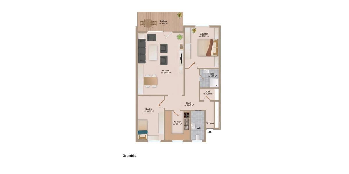 Hochparterre Sachsenheim - 3 Zimmer, 75 m&sup2;, 1.400&euro; | Angebot:26368820