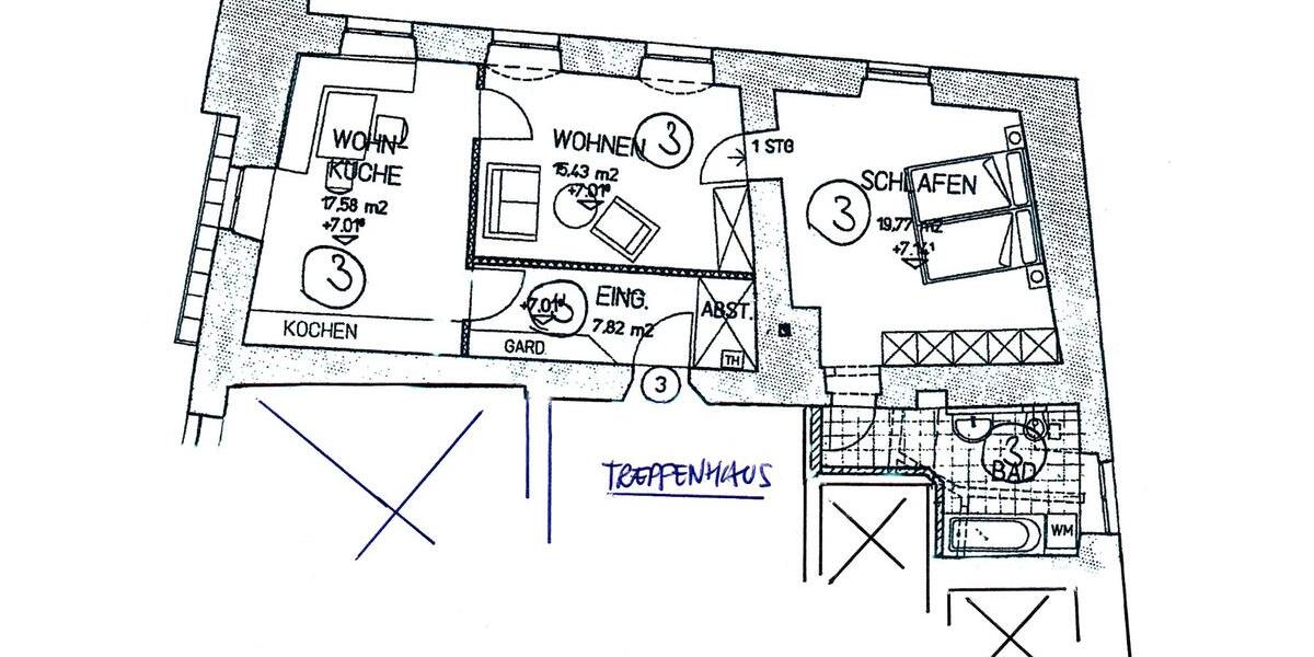 Etagenwohnung Passau Mühltal - 2 Zimmer, 70 m&sup2;, 650&euro; | Angebot:26619028