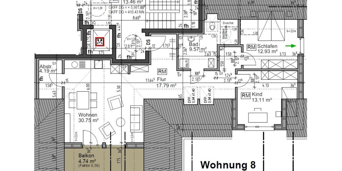Dachgeschoßwohnung Olsberg - 3 Zimmer, 93 m&sup2;, 850&euro; | Angebot:24477254