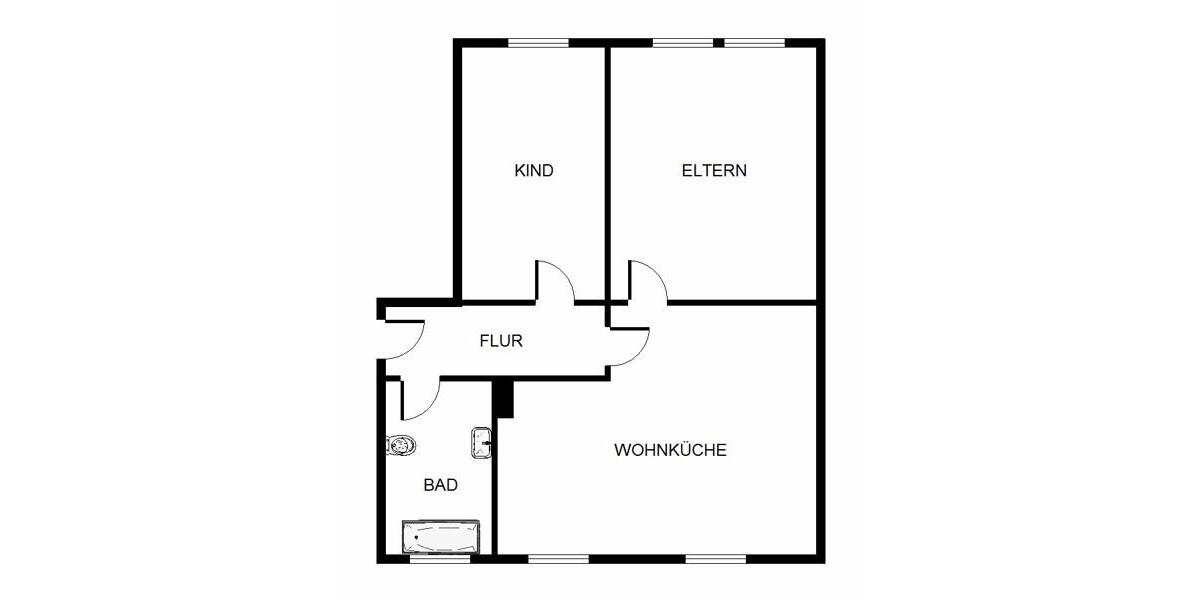 Etagenwohnung Gelsenkirchen Gelsenkirchen-Mitte - 2 Zimmer, 54 m&sup2;, 461&euro; | Angebot:26204563