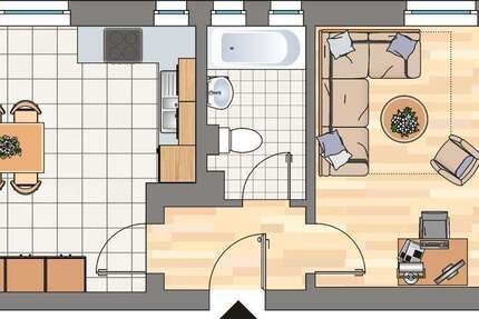 Wohnung zum Mieten in Herne 469 € 56 m² 2 zimmer