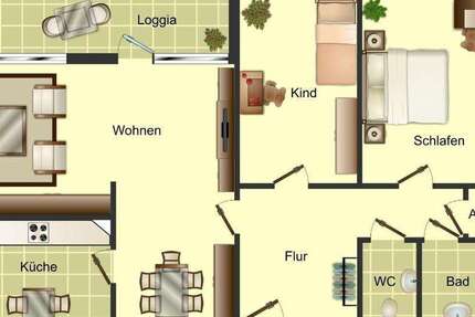 Wohnung zum Mieten in Düsseldorf 915,60 € 84 m²