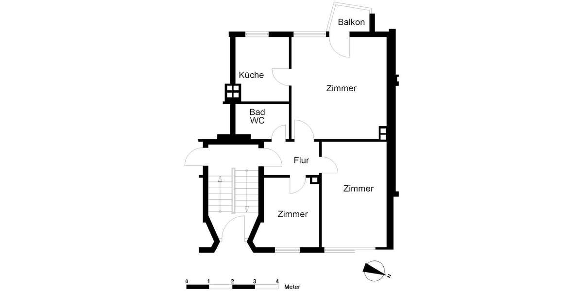 Etagenwohnung Bremerhaven - 3 Zimmer, 55 m&sup2;, 331&euro; | Angebot:25523519