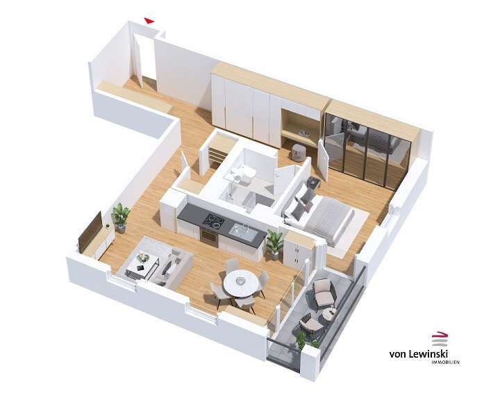 Etagenwohnung Wolfsburg Almke - 2 Zimmer, 67 m&sup2;, 919&euro; | Angebot:26976553