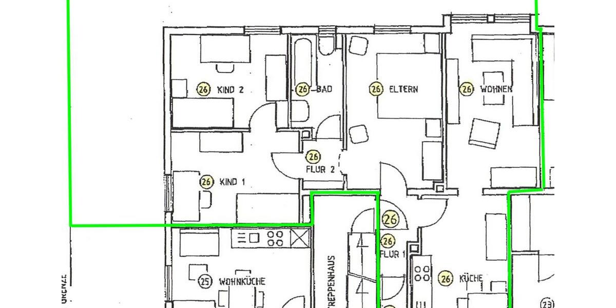 Erdgeschoßwohnung Kaufbeuren - 4 Zimmer, 77 m&sup2;, 840&euro; | Angebot:25272875
