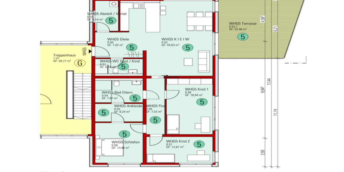 Etagenwohnung Östringen - 3 Zimmer, 1.632&euro; | Angebot:21096306