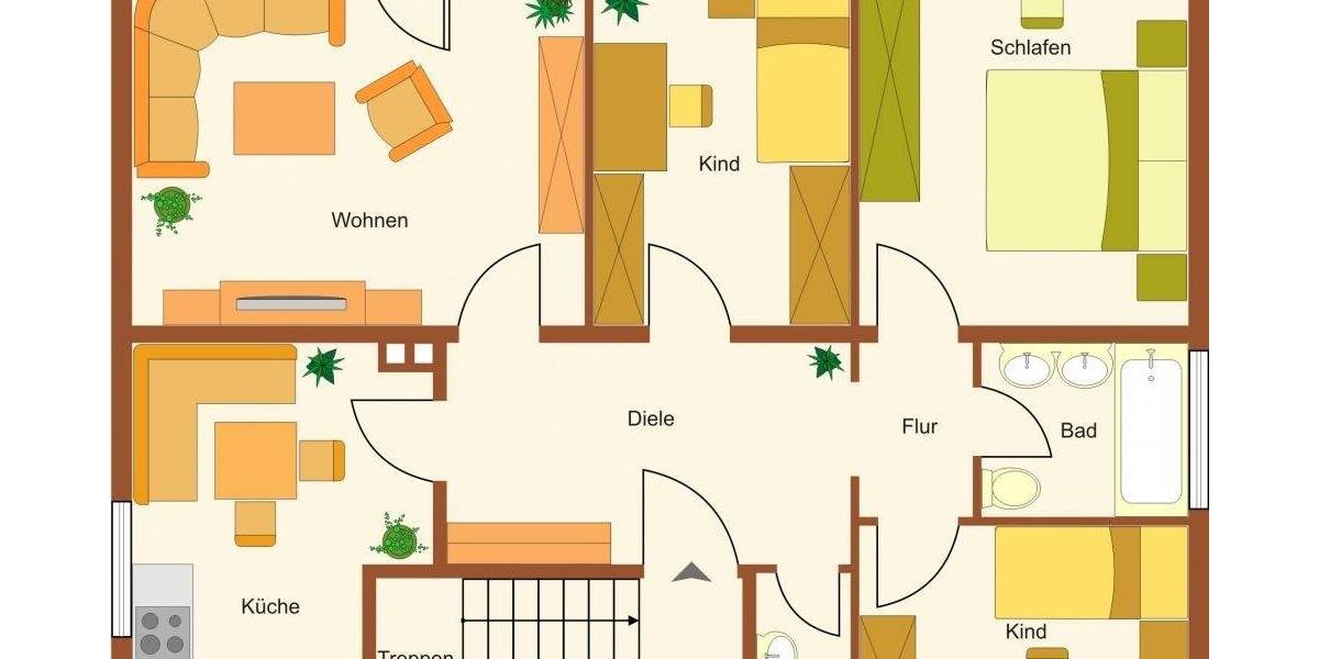 Etagenwohnung Pfatter - 4 Zimmer, 92 m&sup2;, 620&euro; | Angebot:25702556