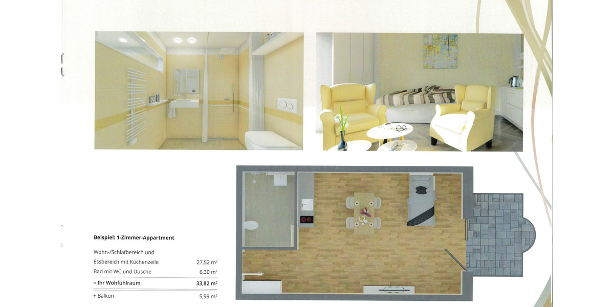 Etagenwohnung Burg - 1 Zimmer, 36 m&sup2;, 368&euro; | Angebot:20300912