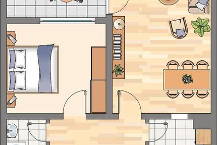 Wohnung Dortmund Brackel - 2 Zimmer, 60 m&sup2;, 469&euro; | Angebot:26532534