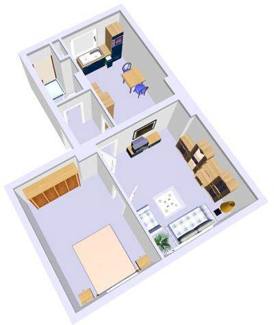 Etagenwohnung Kiel Südfriedhof - 2 Zimmer, 49 m&sup2;, 488&euro; | Angebot:26647468