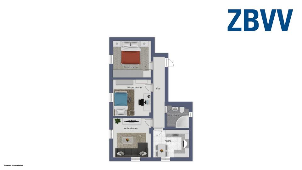 Etagenwohnung Wittenberg Lutherstadt - 3 Zimmer, 78 m&sup2;, 469&euro; | Angebot:26476535