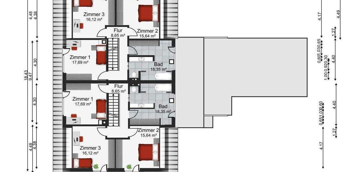 Doppelhaushälfte Wismar Wendorf - 5 Zimmer, 160 m&sup2;, 2.400&euro; | Angebot:24040572