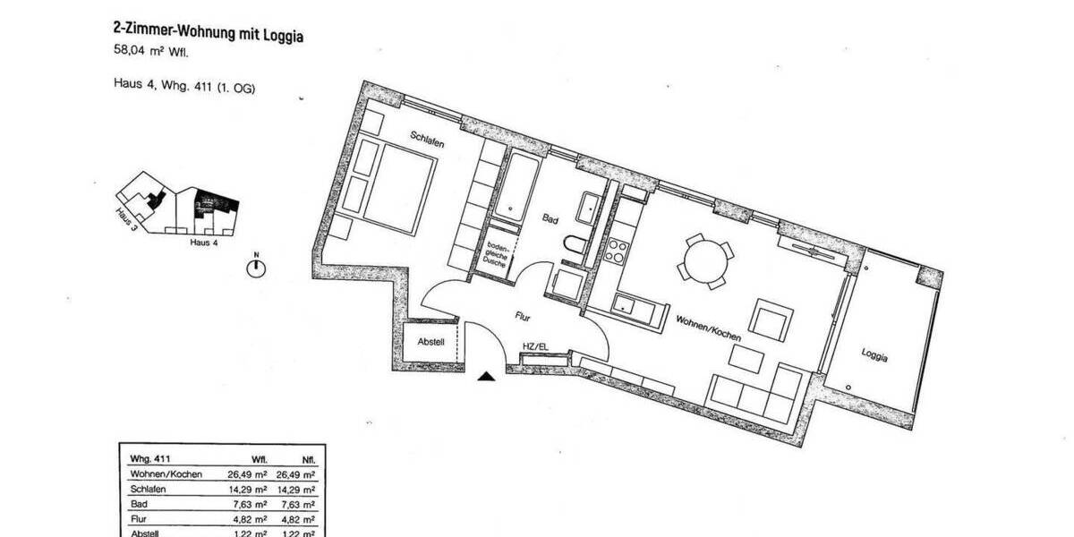 Etagenwohnung München Aubing-Lochhausen-Langwied - 2 Zimmer, 58 m&sup2;, 1.580&euro; | Angebot:26886261