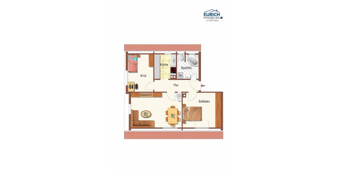 Etagenwohnung Stuttgart Möhringen - 3 Zimmer, 63 m&sup2;, 860&euro; | Angebot:26917430