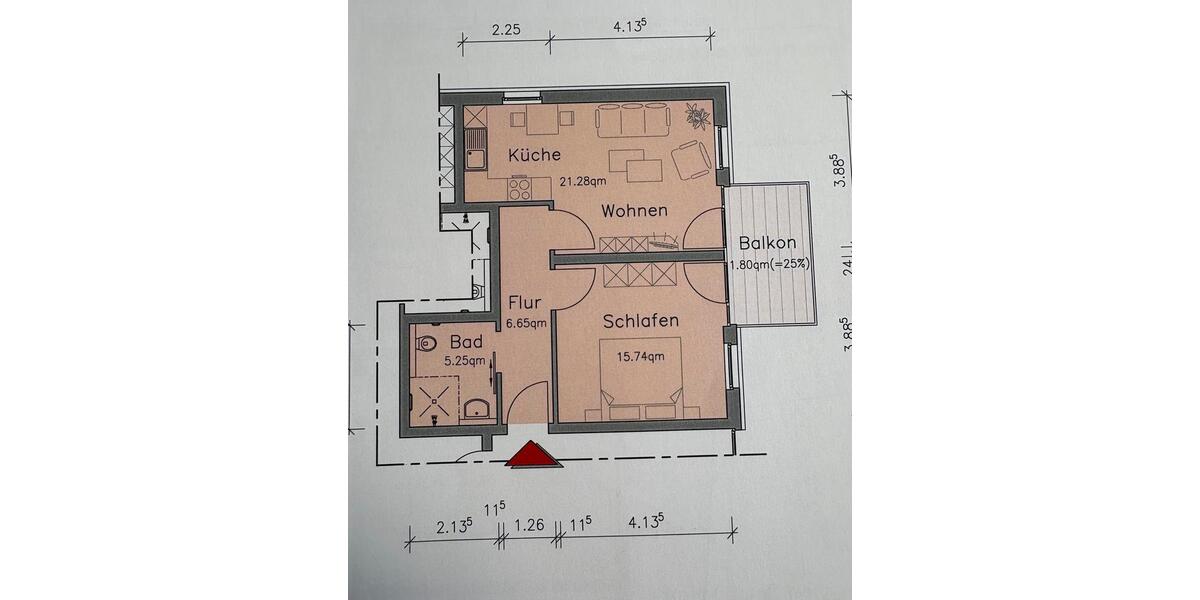 Erdgeschoßwohnung Emlichheim - 1 Zimmer, 59 m&sup2;, 538&euro; | Angebot:26423590