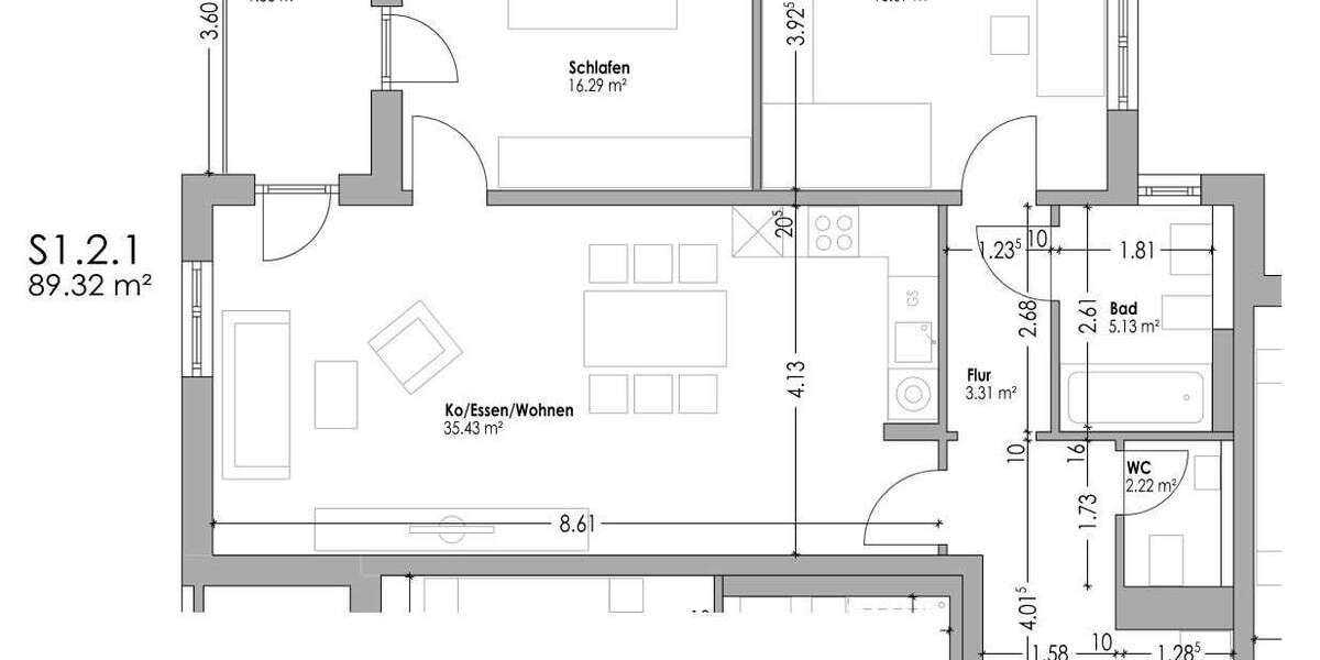 Etagenwohnung Schwandorf - 3 Zimmer, 89 m&sup2;, 721&euro; | Angebot:25213185