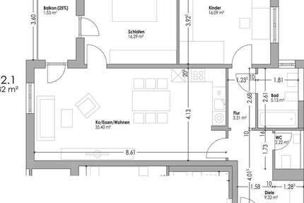 Wohnung Schwandorf - 3 Zimmer, 89 m&sup2;, 721&euro; | Angebot:25213185