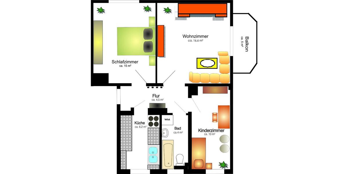 Etagenwohnung Hohenstein-Ernstthal Ernstthal - 3 Zimmer, 57 m&sup2;, 338&euro; | Angebot:26338043
