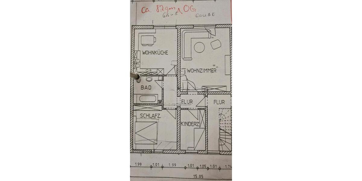 Etagenwohnung Denklingen - 3 Zimmer, 82 m&sup2;, 1.150&euro; | Angebot:26649483