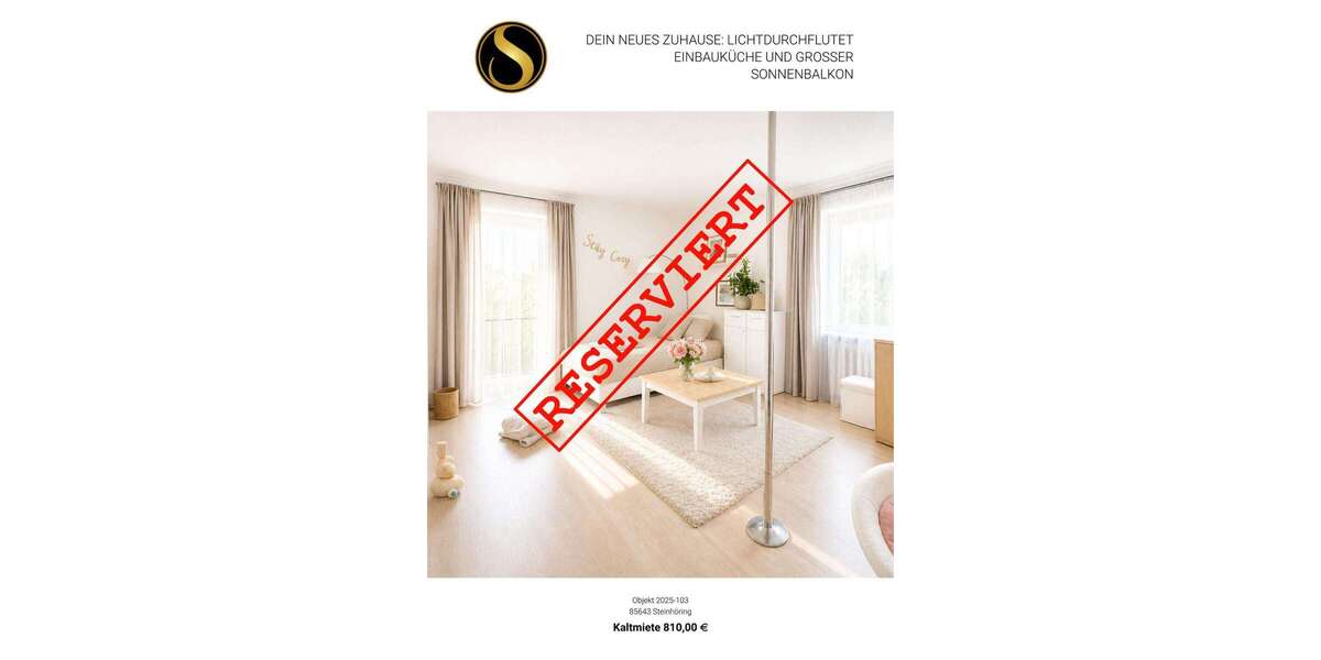 Etagenwohnung Steinhöring - 2 Zimmer, 60 m&sup2;, 810&euro; | Angebot:26499092