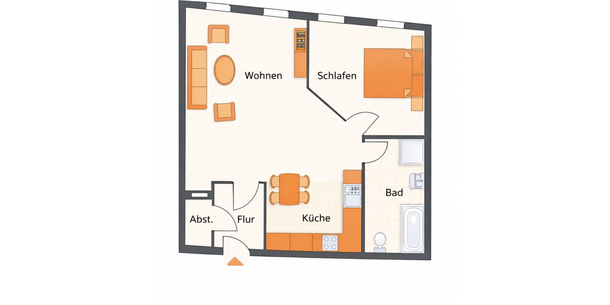 Wohnen auf Zeit Görlitz - 2 Zimmer, 55 m&sup2;, 990&euro; | Angebot:25936581