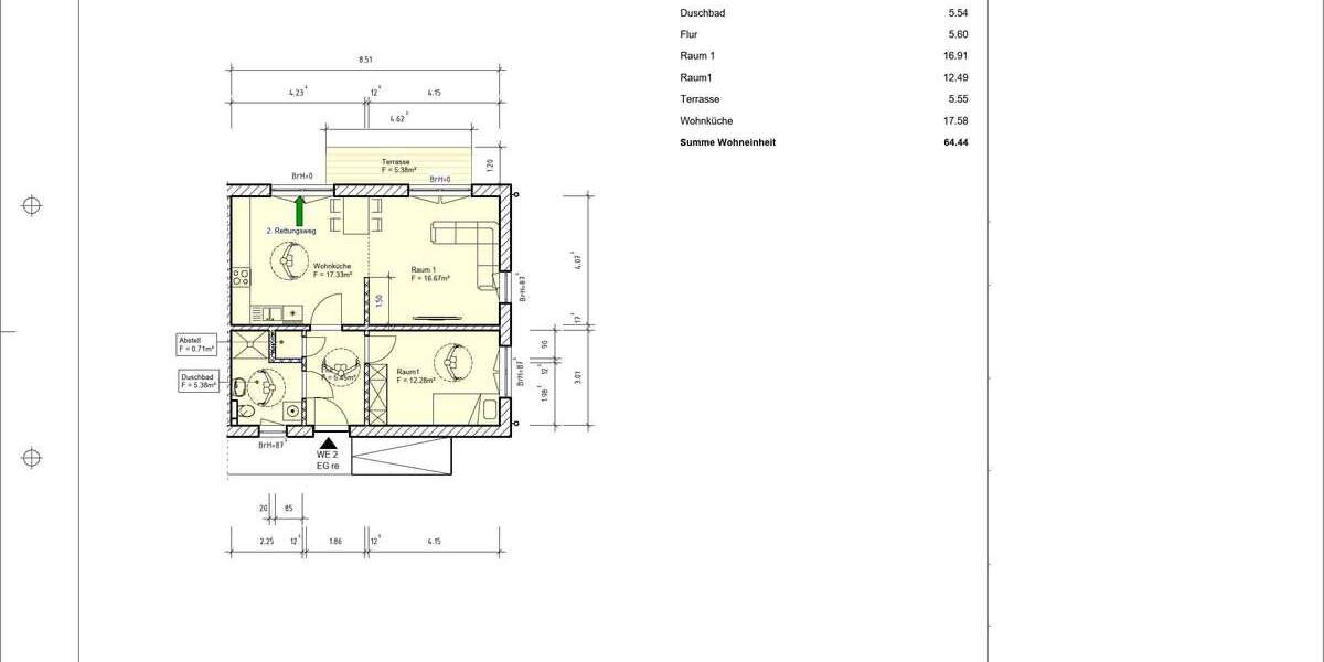 Etagenwohnung Heidesee - 2 Zimmer, 64 m&sup2;, 902&euro; | Angebot:27428227