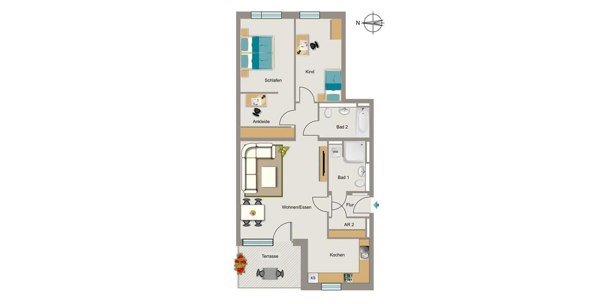 Erdgeschoßwohnung Rheinbach - 3 Zimmer, 93 m&sup2;, 1.234&euro; | Angebot:26641594