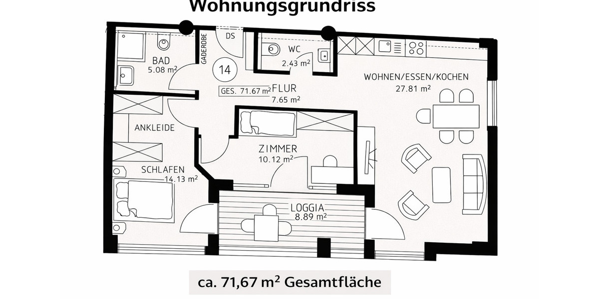 Etagenwohnung Albstadt Gemarkung Onstmettingen - 3 Zimmer, 72 m&sup2;, 820&euro; | Angebot:25182166