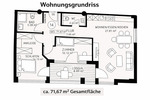 Etagenwohnung Albstadt Gemarkung Onstmettingen - 3 Zimmer, 72 m&sup2;, 820&euro; | Angebot:25182166