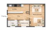 Dachgeschoßwohnung Ahnatal - 2 Zimmer, 50 m&sup2;, 600&euro; | Angebot:26250151