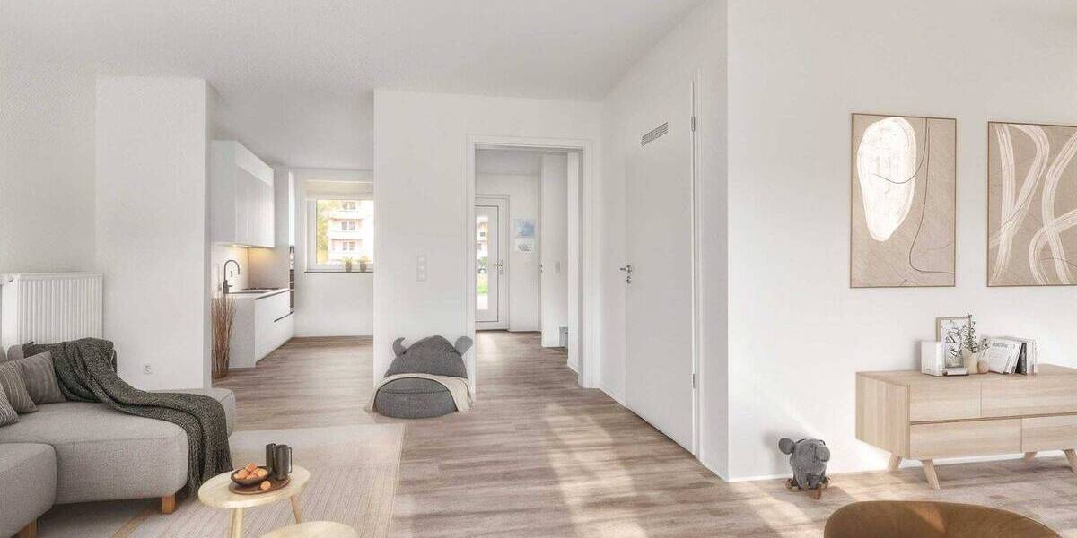 Etagenwohnung Espelkamp - 4 Zimmer, 101 m&sup2;, 1.030&euro; | Angebot:26119338