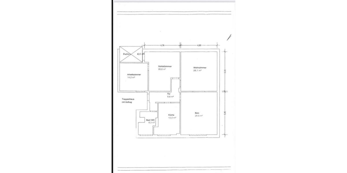 Etagenwohnung Karlsruhe Beiertheim-Bulach - 4 Zimmer, 120 m&sup2;, 1.920&euro; | Angebot:26699173