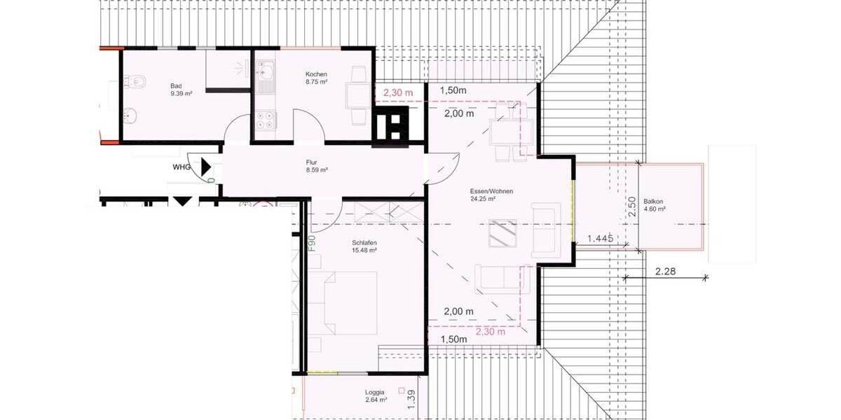 Etagenwohnung Minden - 2 Zimmer, 73 m&sup2;, 584&euro; | Angebot:26297464