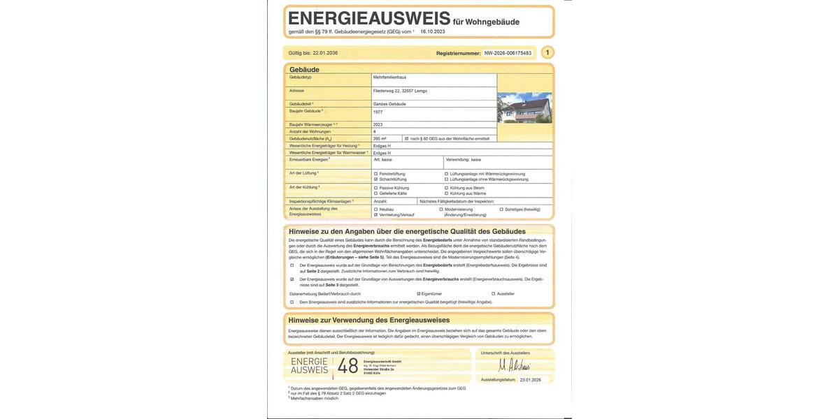 Erdgeschoßwohnung Lemgo - 4 Zimmer, 116 m&sup2;, 1.200&euro; | Angebot:26343005