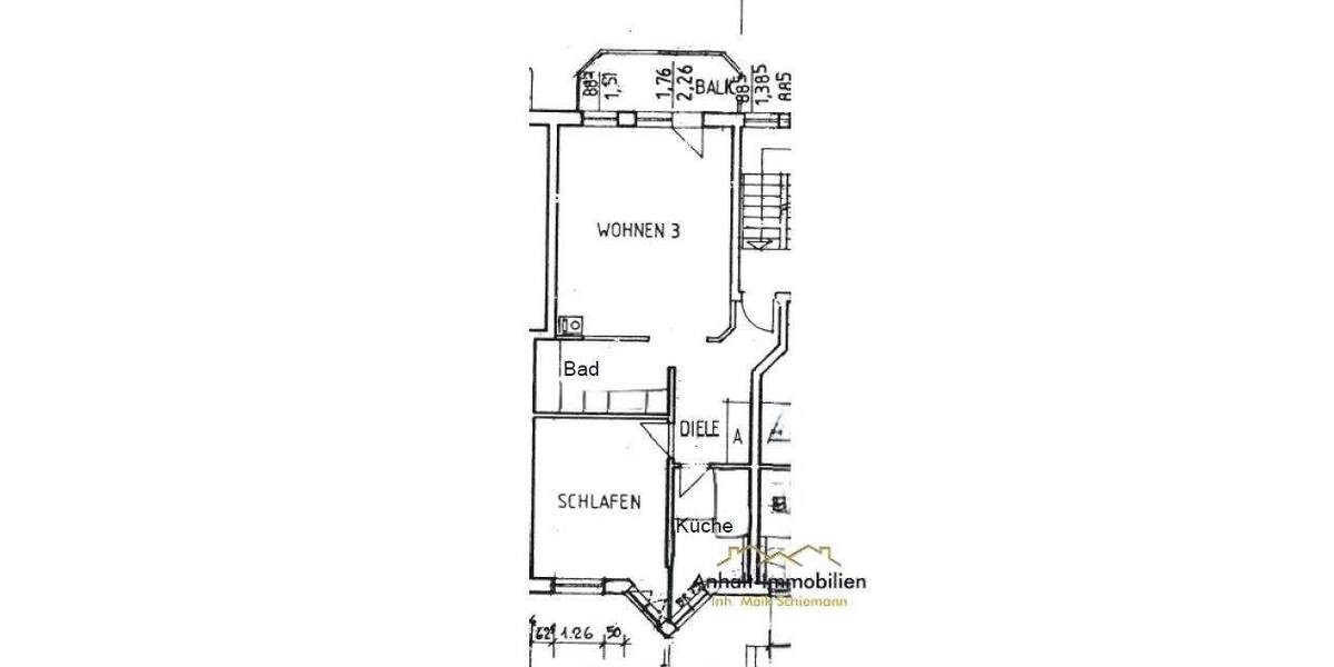 Etagenwohnung Wörlitz Wörlitz - 2 Zimmer, 58 m&sup2;, 435&euro; | Angebot:24487024