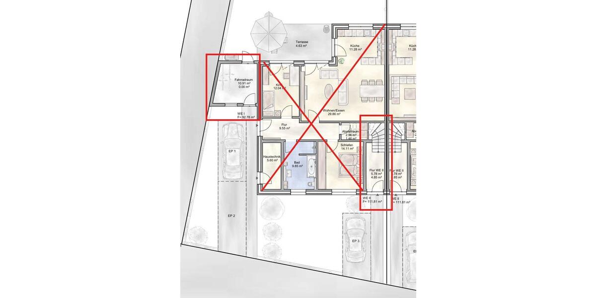 Maisonettenwohnung Rheine Gellendorf - 4 Zimmer, 112 m&sup2;, 1.150&euro; | Angebot:26339511