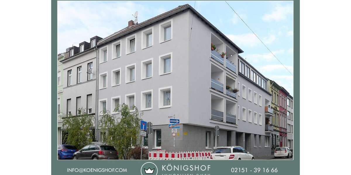 Etagenwohnung Krefeld Krefeld-Mitte - 3 Zimmer, 76 m&sup2;, 660&euro; | Angebot:27008582