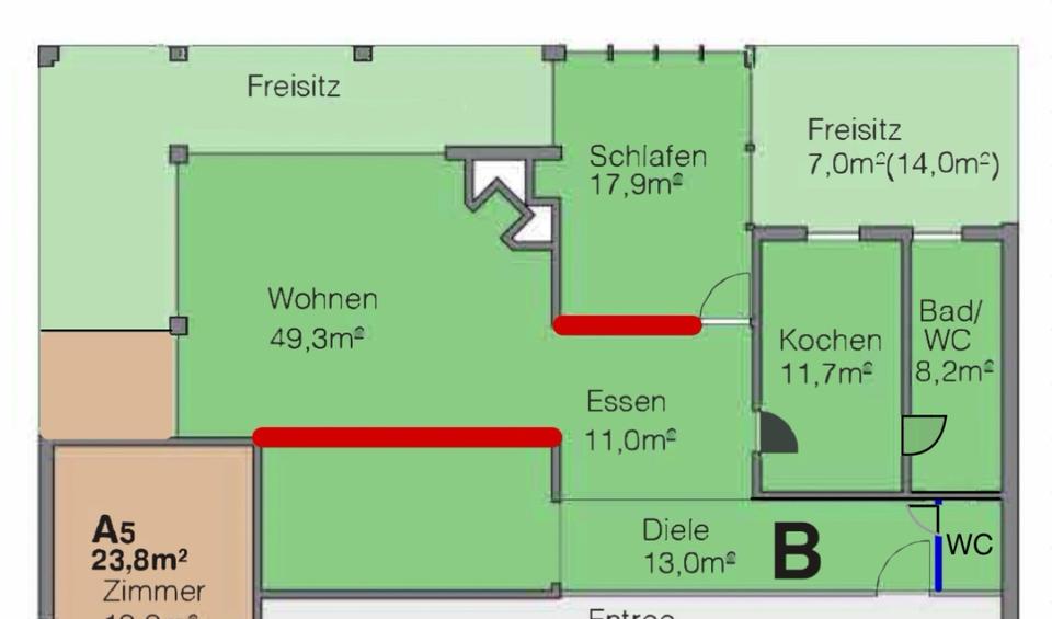 Dachgeschoßwohnung Rastatt - 3 Zimmer, 1.250&euro; | Angebot:23601369