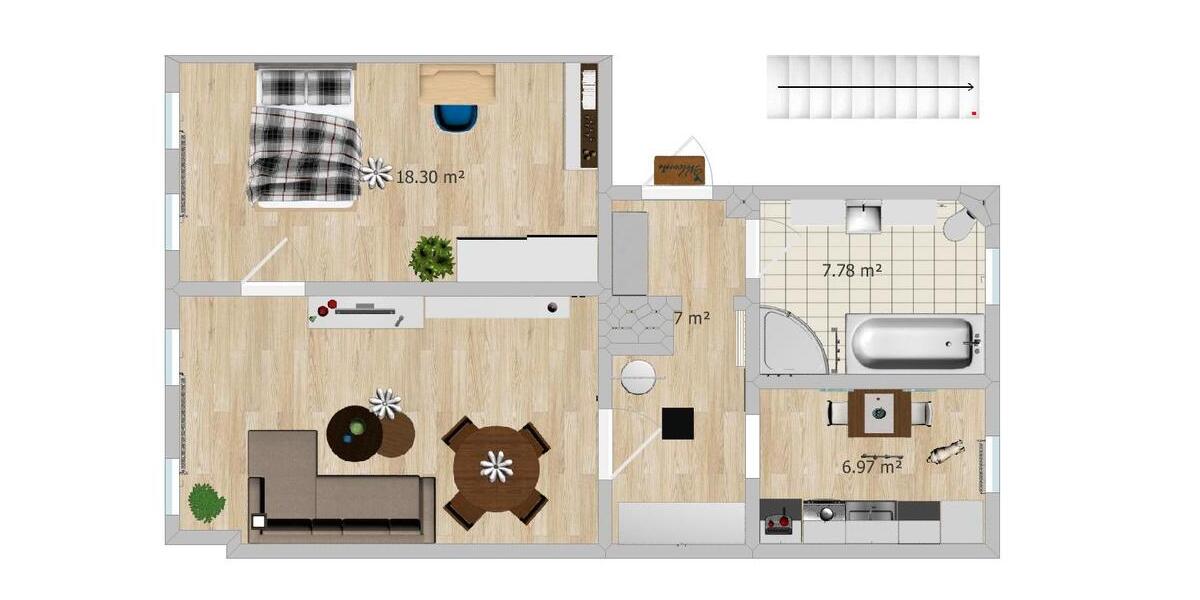 Etagenwohnung Roßwein - 2 Zimmer, 60 m&sup2;, 450&euro; | Angebot:25881003