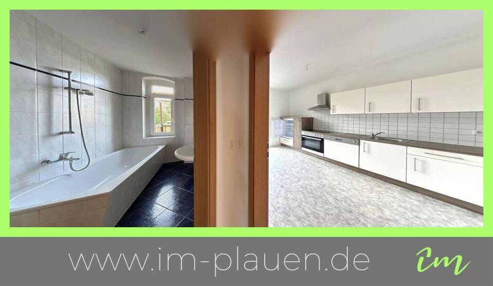 EBK, WEST-Balkon, Bad mit Fenster - 3.OG 2 Zimmerwohnung in Plauen zur Miete 2 zimmer