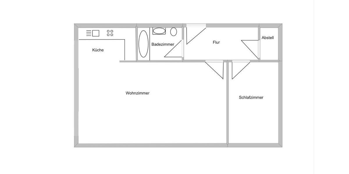 Dachgeschoßwohnung Bad Segeberg - 2 Zimmer, 50 m&sup2;, 650&euro; | Angebot:26412531