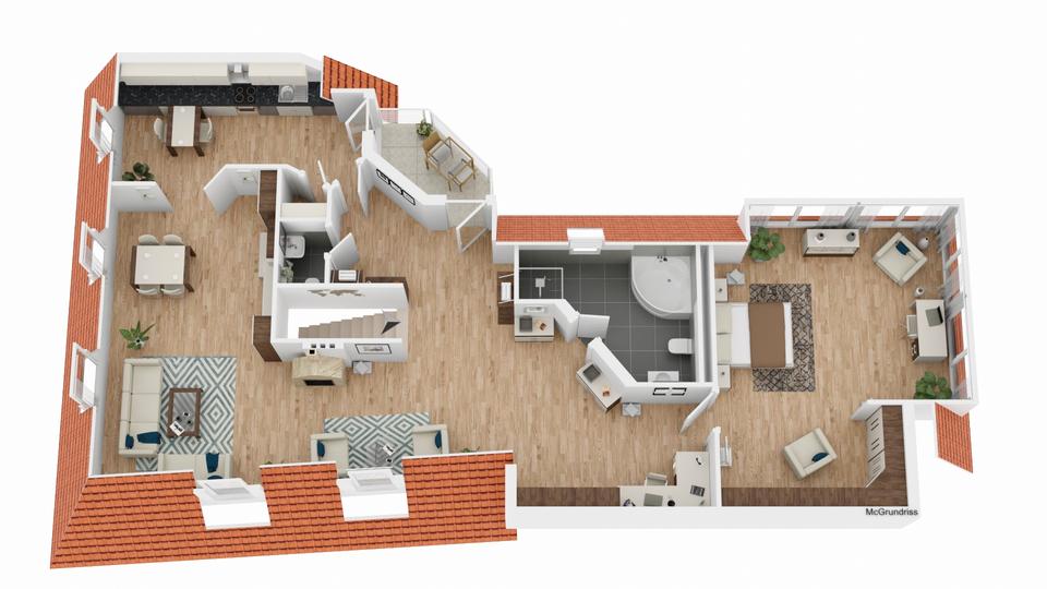 Dachgeschoßwohnung Erfurt - 2 Zimmer, 128 m&sup2;, 1.200&euro; | Angebot:26492734