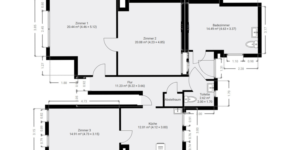 Wohnen auf Zeit Bockenem - 3 Zimmer, 97 m&sup2;, 45&euro; | Angebot:24710732