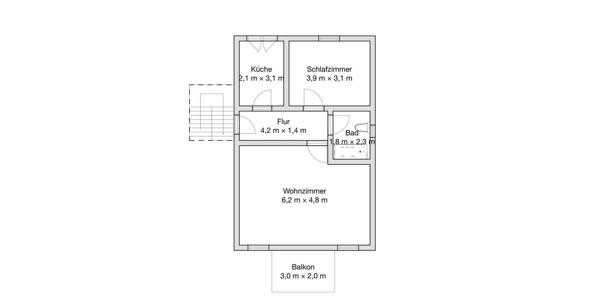 Gemütliche 2-Raum Wohnung in Irxleben 2 zimmer