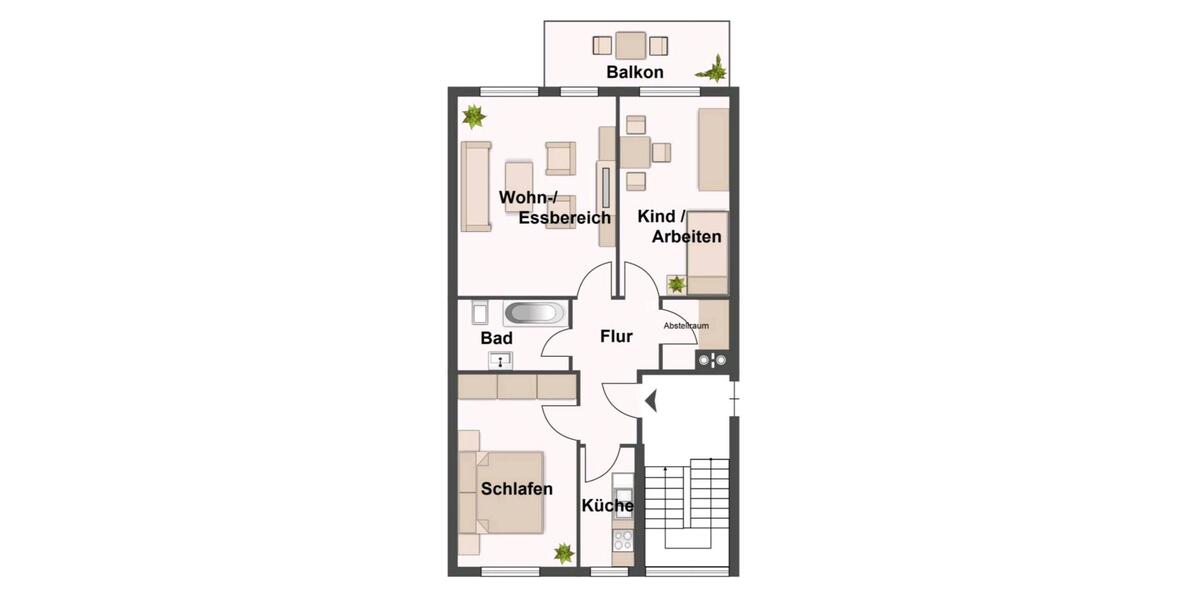 3 Zimmer Wohnung Kahlertstraße 1 zimmer