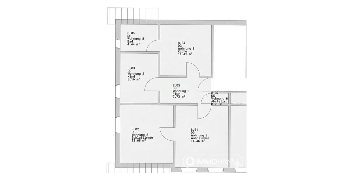 Dachgeschoßwohnung Uelzen - 3 Zimmer, 60 m&sup2;, 550&euro; | Angebot:25916426