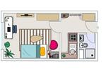 Etagenwohnung Neubrandenburg - 1 Zimmer, 24 m&sup2;, 280&euro; | Angebot:26592652