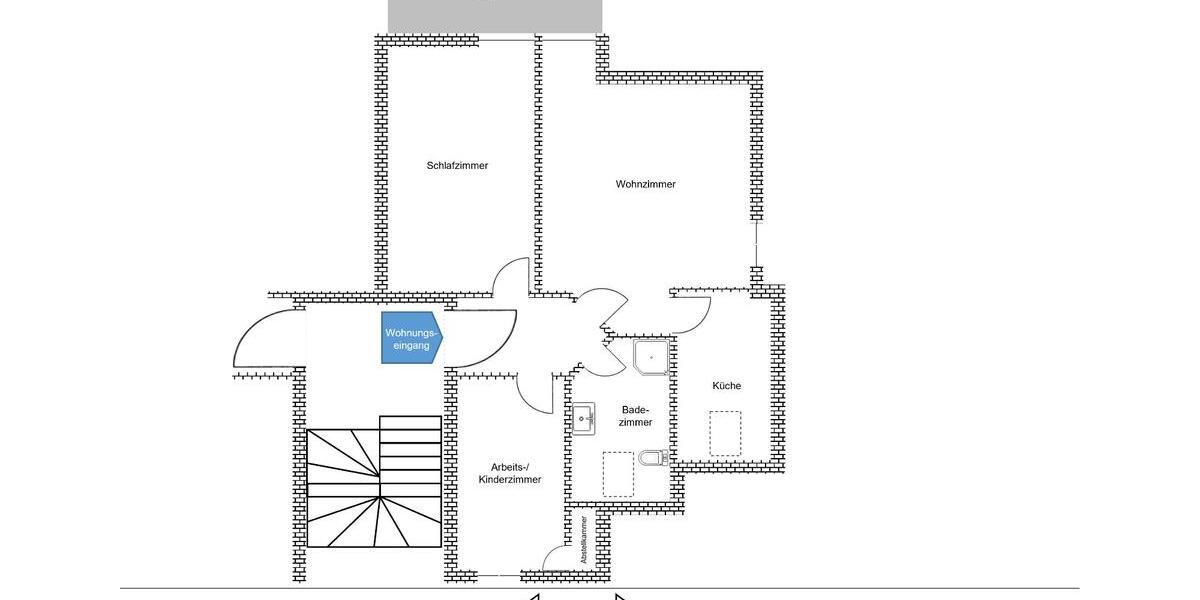 Dachgeschoßwohnung Olpe - 4 Zimmer, 67 m&sup2;, 590&euro; | Angebot:26691977
